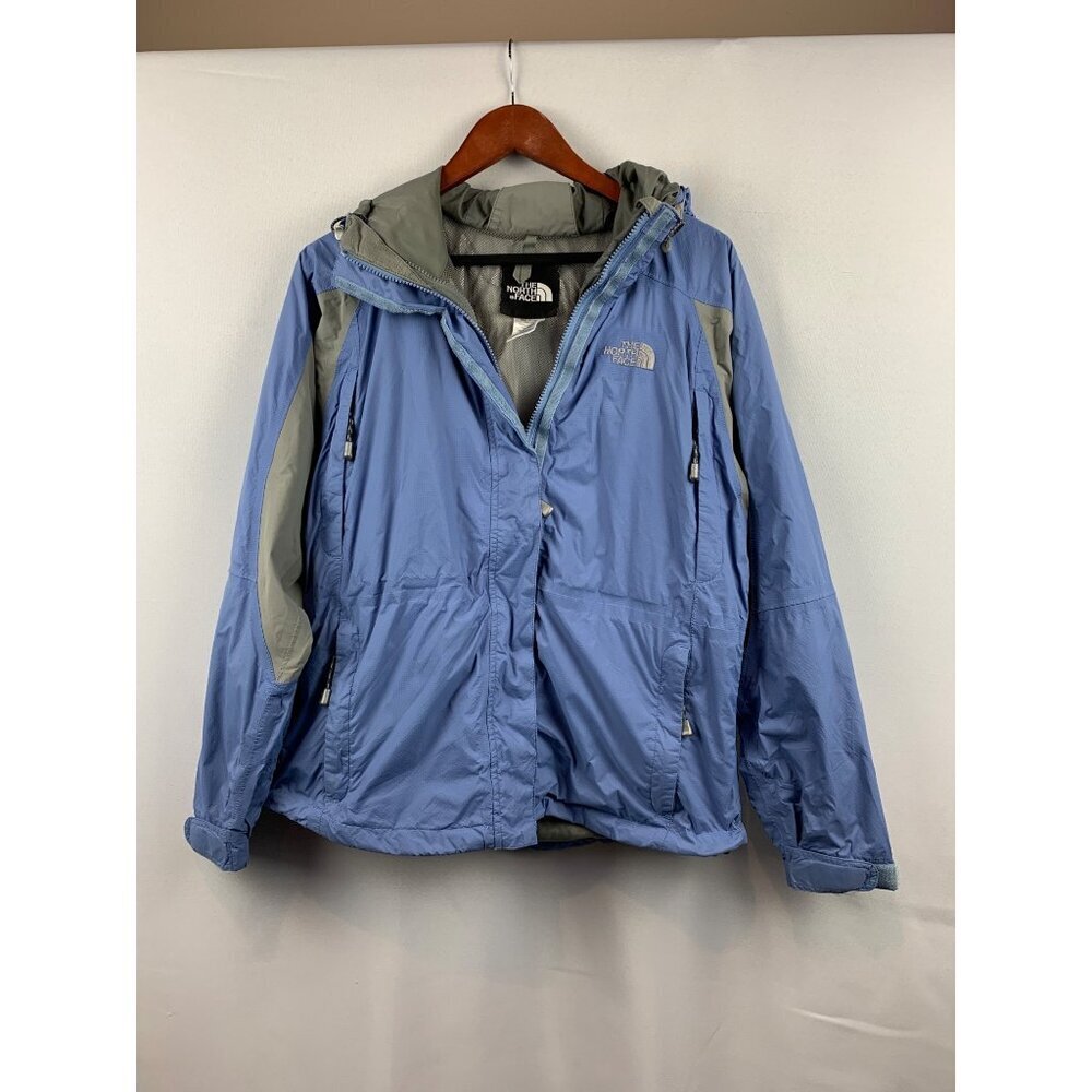 The North Face Women's Blue and Gray Utility Jacket with Hood